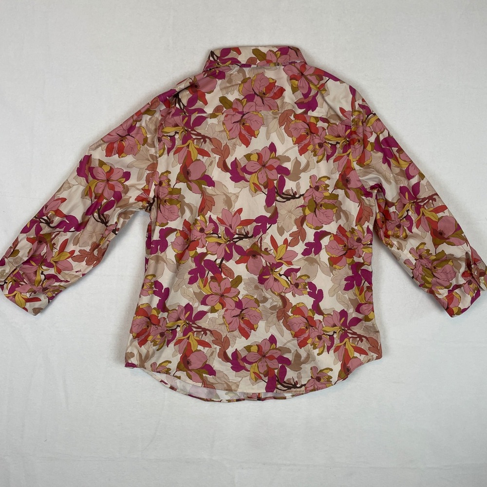 Coldwater‎ Creek Floral Button Down Shirt Long Sleeve Women's Size 14 - Picture 3 of 7